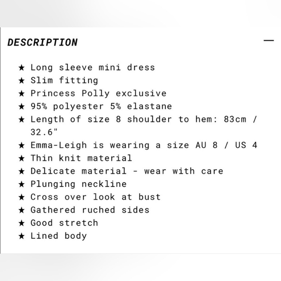 Princess Polly Nico Mini Dress Size 8 - Picture 9 of 10